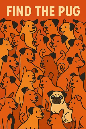Cheerful Find The Pug